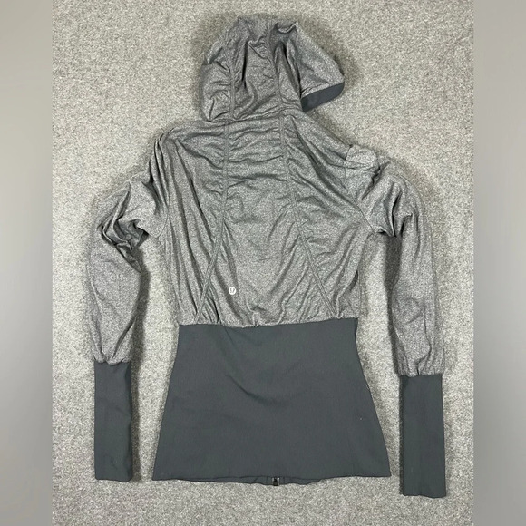 Lululemon sz 6 reversible dance studio jacket black grey - Picture 6 of 7